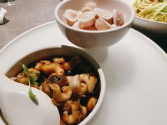 辣酒汁花螺配夏威夷果-木守西溪溪隐餐厅