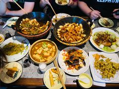 排骨豆角卷子-华盛园卷子王农家菜水库鱼