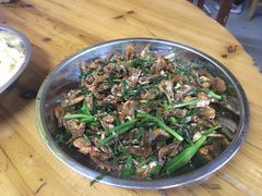 韭菜炒河虾仔-香竹农庄•传统竹筒饭(十年店)