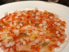 深海红魔虾配酥梨-LESCEDARS Brasserie Bistro香柏树