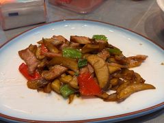 杏鲍菇爆炒松板肉-新天厨酒家(二分店)
