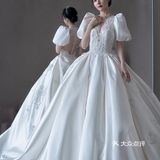 🤍🤍安利一万遍的缎面婚纱