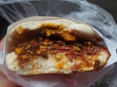 -清真马乐贝腊牛肉蛋黄菜夹馍(马蓉洒金桥店)