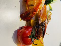 东南亚虎虾佐蜂蜜芥末酱-名将法式铁板烧(云峰别墅店)