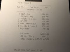 账单-L'ATELIER de Joel Robuchon(外滩18号店)