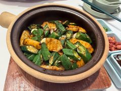 豆酱秋葵炒山药-南拳十三姨·潮汕砂锅粥·粤菜(西单大悦城店)