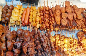 Special Smoked Skewers with Solid Egg