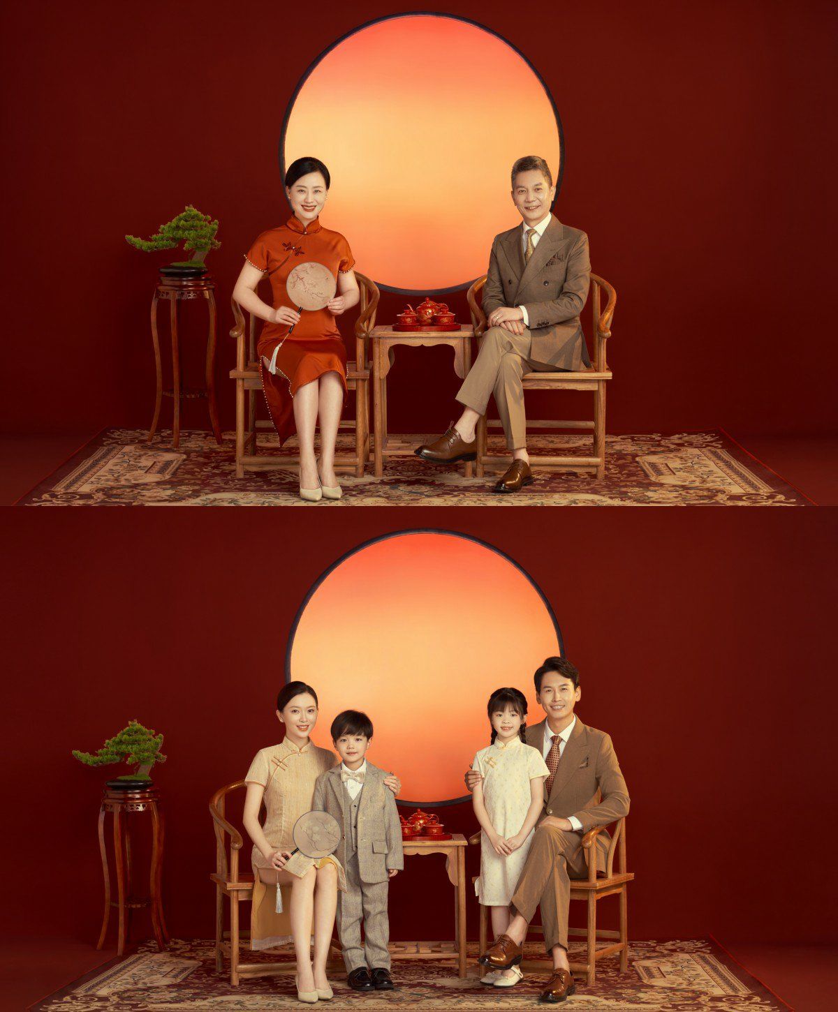 国风 旗袍全家福,送给长辈最好的礼物