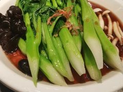 白灼菌菇菜心-新白鹿餐厅(松江开元地中海店)