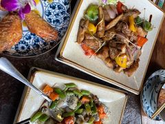 火龙果百合炒牛柳-上楼私房菜(院士路店)