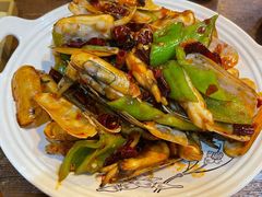 葱姜炒蛏子-老姑砂锅·烧烤天津菜(体北道店)
