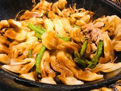 排骨豆角卷子-华盛园卷子王农家菜水库鱼