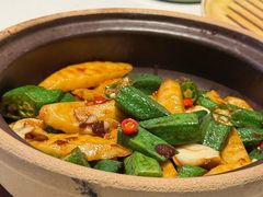 豆酱秋葵炒山药-南拳十三姨·潮汕砂锅粥·粤菜(西单大悦城店)