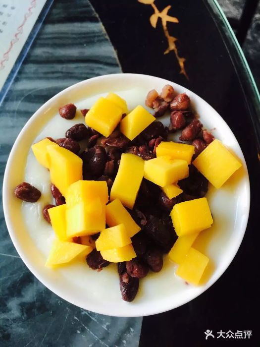 芒果双皮奶加红豆