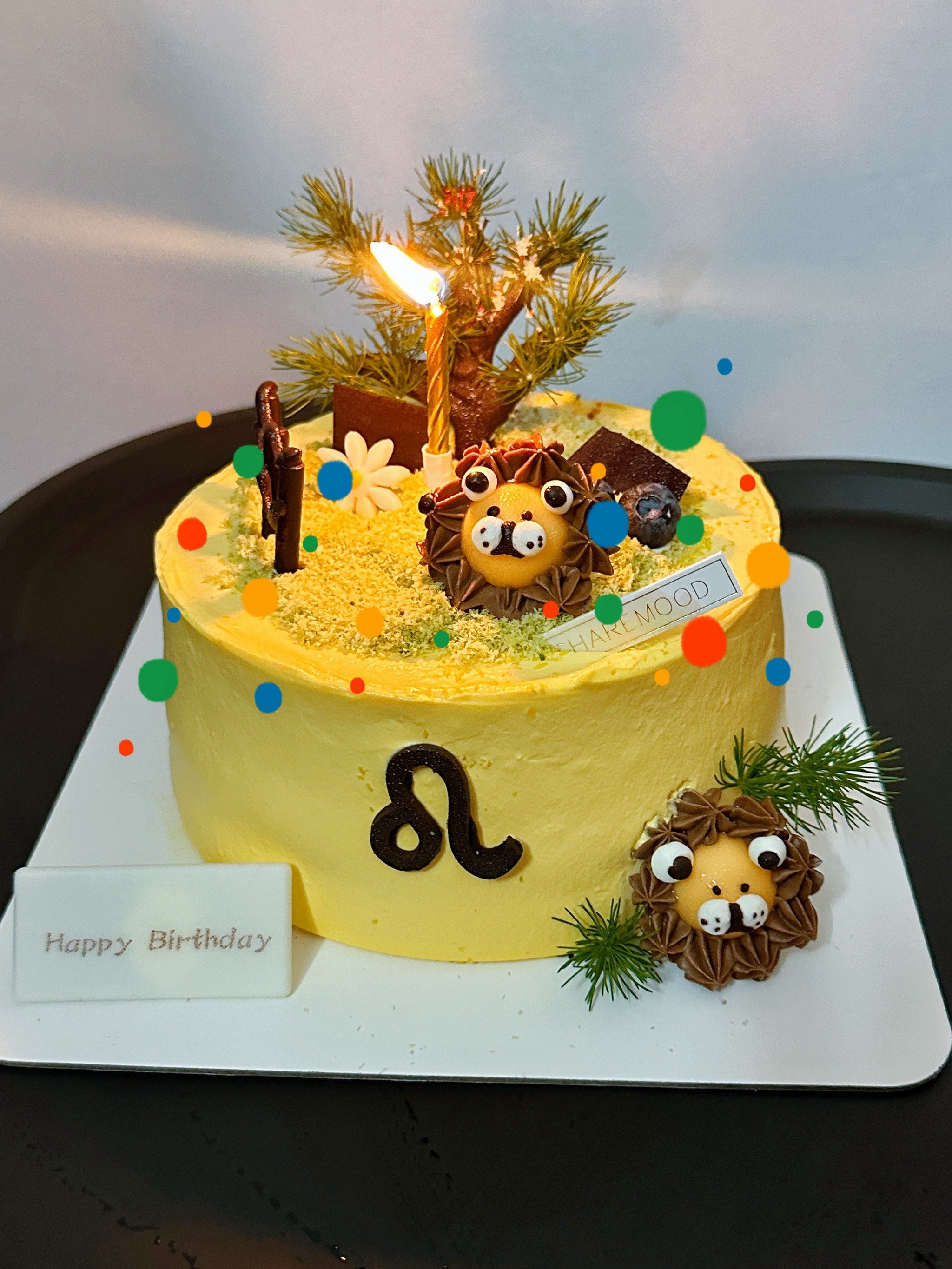 每年七月初七生日狮子座的生日蛋糕