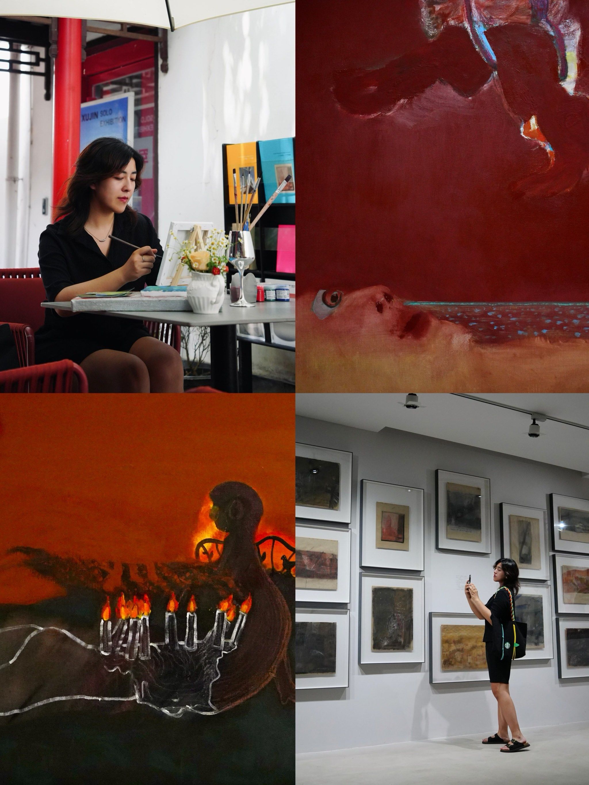 n
作为中国美院出道的老一辈绘画艺术家,
徐老师历年的画作也是