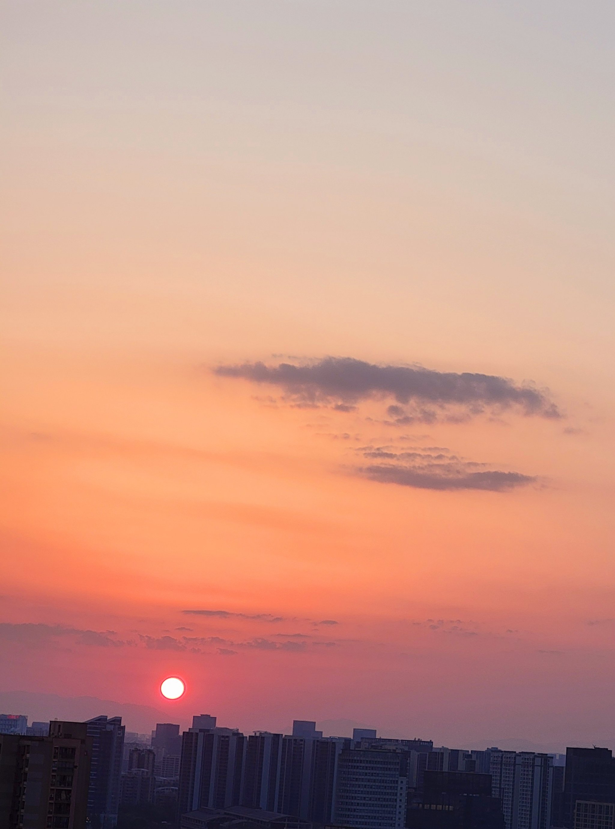 我的氛围感照片 城市的夕阳西下,心情心