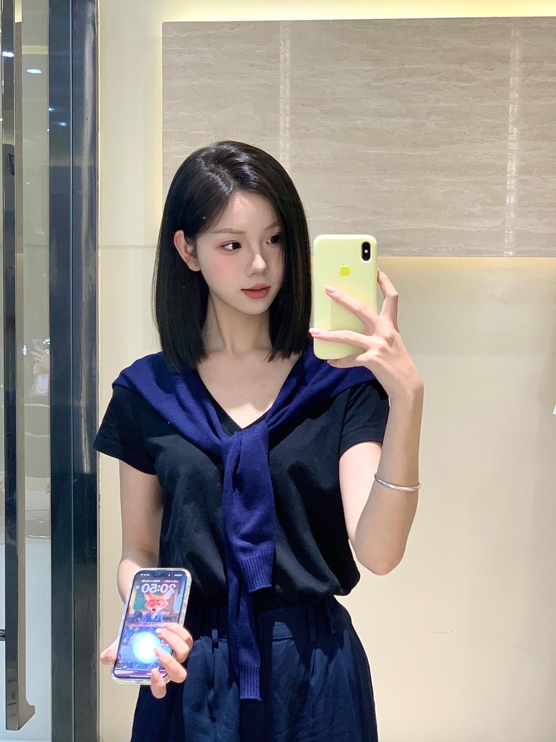 甜美直发日常短发太爱啦