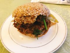 烧饼夹肉-烤肉宛饭庄(南礼士路店)