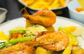 Sweet Stalk Broccoli Shrimp Olive Oil Roasted Vegetables