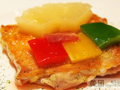 菠萝鸡排-丹鼎铁板料理