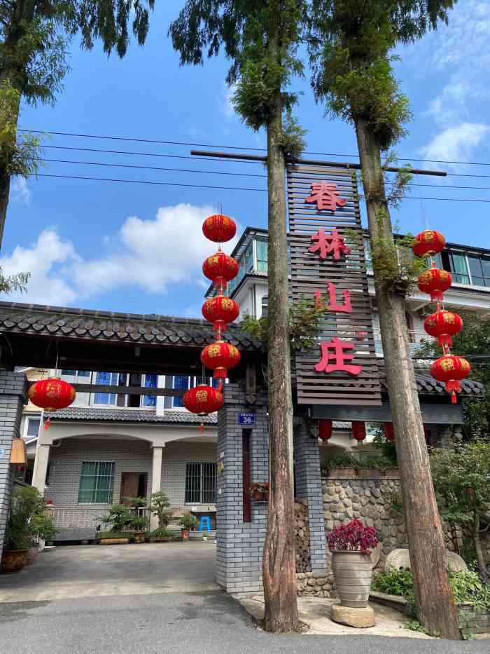 春林山庄"93安吉农家乐风格的一家餐厅.据说这家店.