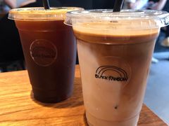 Latte-black rainbow coffee