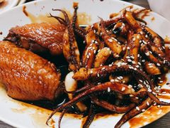 「蜜汁龙须拼瑞士汁鸡翼」-新记餐厅(香槟大厦店)