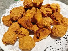 炸疙瘩角-华盛园卷子王农家菜水库鱼