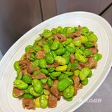 蚕豆炒肉 春天里的下饭菜 真的太鲜了！