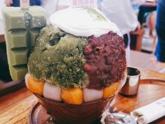 抹茶生乳かき氷-WONDER ICE 萬得冰田(建設路总店)