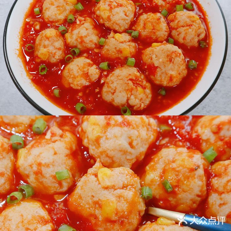 ‼️30道减脂菜—Q弹多汁的番茄浓汤鸡肉丸‼️