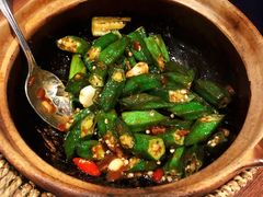 豆酱炒秋葵-南拳十三姨·潮汕砂锅粥(世纪金源店)