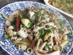 芥菜炒鱿鱼-天台徐家小吃