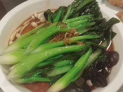 白灼菌菇菜心-新白鹿餐厅(松江开元地中海店)