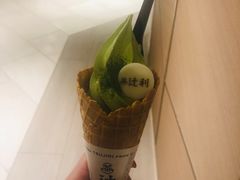 抹茶冰淇淋蛋筒-辻利茶铺(銀座店)