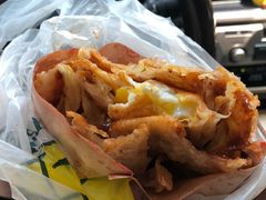 -小红车炸蛋葱油饼