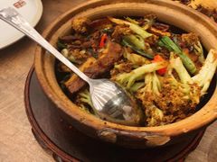 XO酱虾干花菜煲-香园茶社·金陵小灶(老门东店)