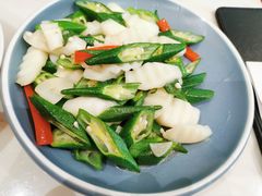 清炒秋葵山药-子霖南山鲜虾面(南山总店)