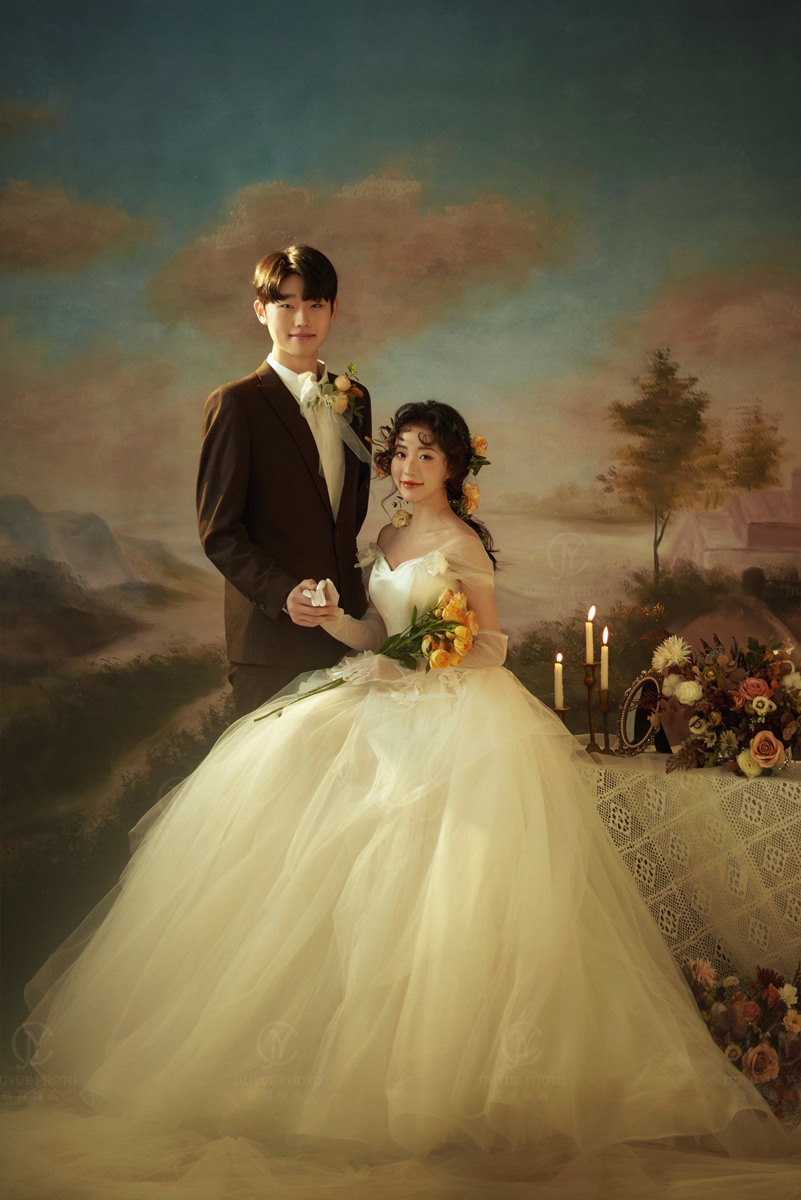 不喜欢跟风7515油画风婚纱照真的无法拒绝