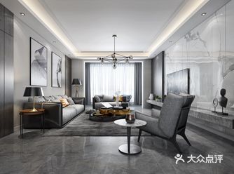 经典黑白灰现代风格客厅装修设计