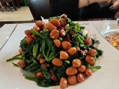 陈醋菠菜花生米-宝发园名菜馆