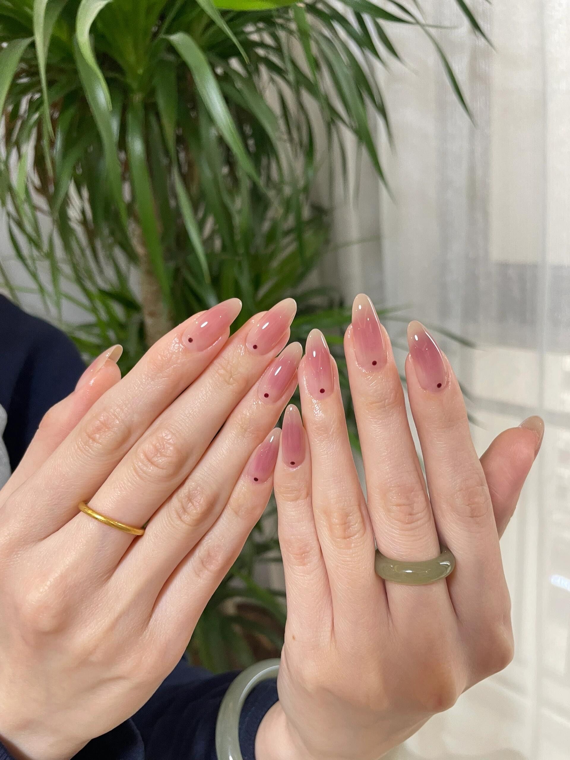 绝美腮红款美甲