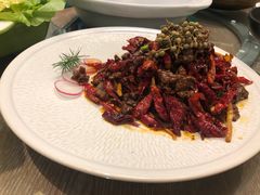 皱皮辣椒炒定安小黄牛-拾味馆(万达广场店)