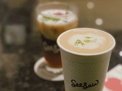 栀子花梨香拿铁-Seesaw Coffee(环贸iapm店)