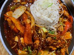 炒鱿鱼-姜虎东白丁韩国烤肉(吉利大厦店)