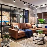 今日分享卧室到客厅的玻璃隔断让人眼前一亮！