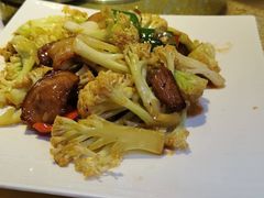 菜花炒猪颈肉-九大簋家宴(晓港湾店)
