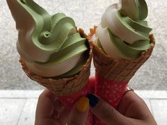 抹茶冰淇淋-豆政(金閣寺境内売店)