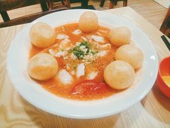 番茄鱼面加面筋包-乐达酸菜鱼面(山师东路店)